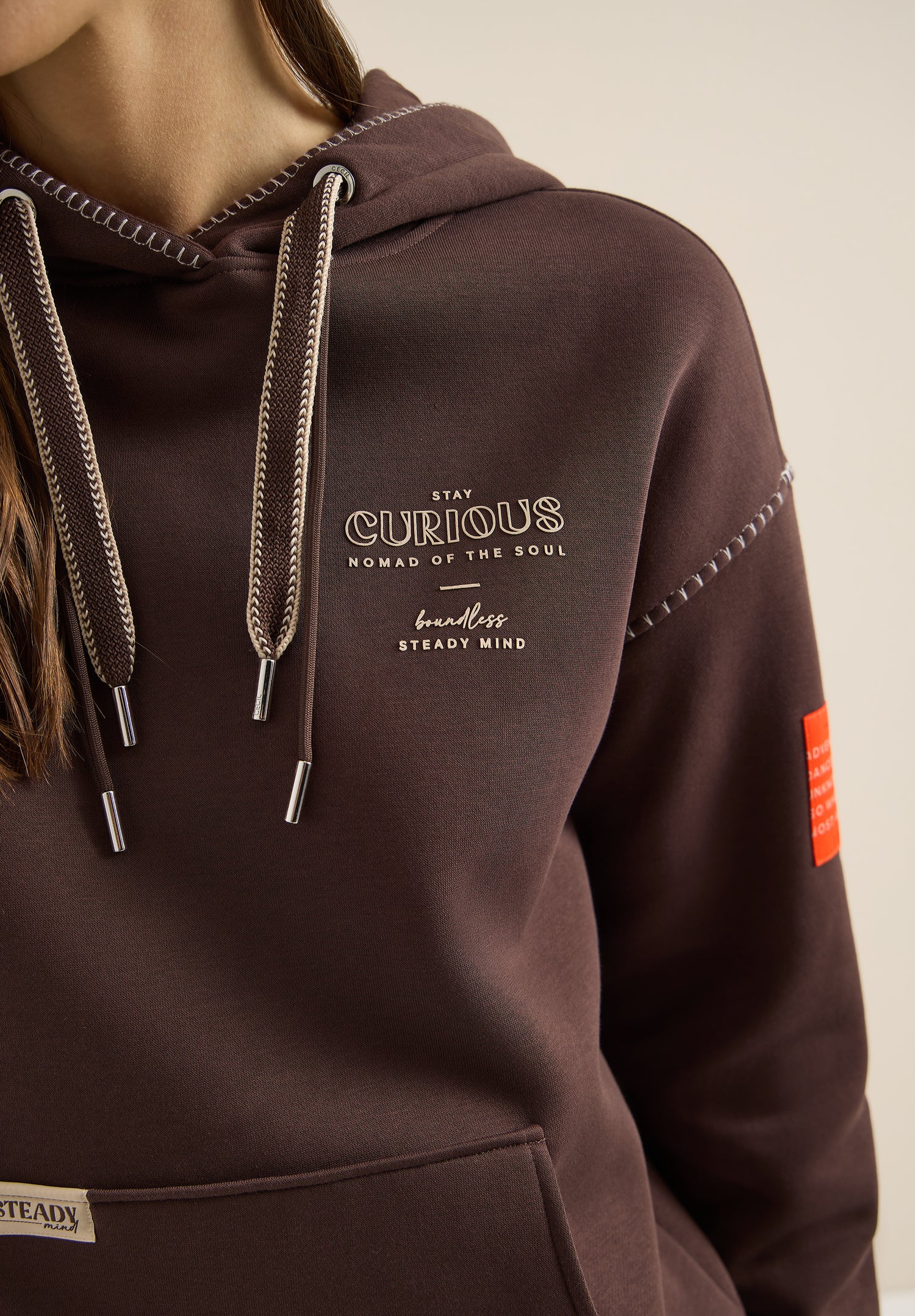 Hoodie mit Deko-Nähten