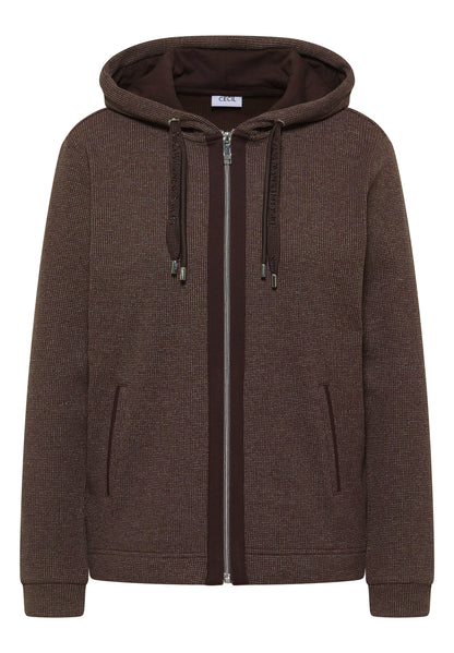 Langarm Jacke mit Kapuze und Taschen