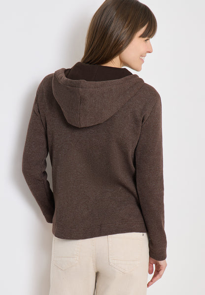 Langarm Jacke mit Kapuze und Taschen