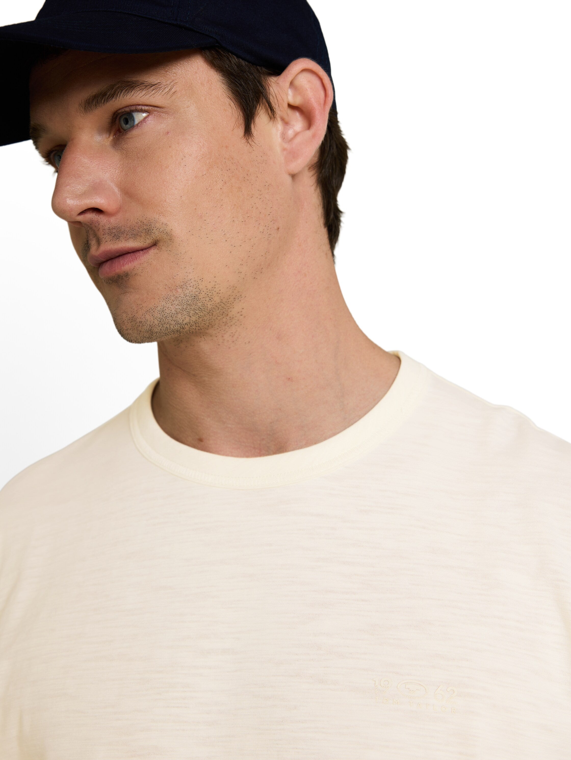 T-Shirt in Melange-Optik
