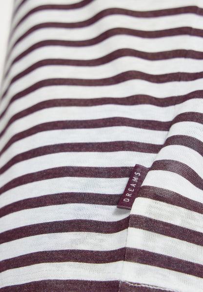 T-Shirt mit Boatneck und Streifen