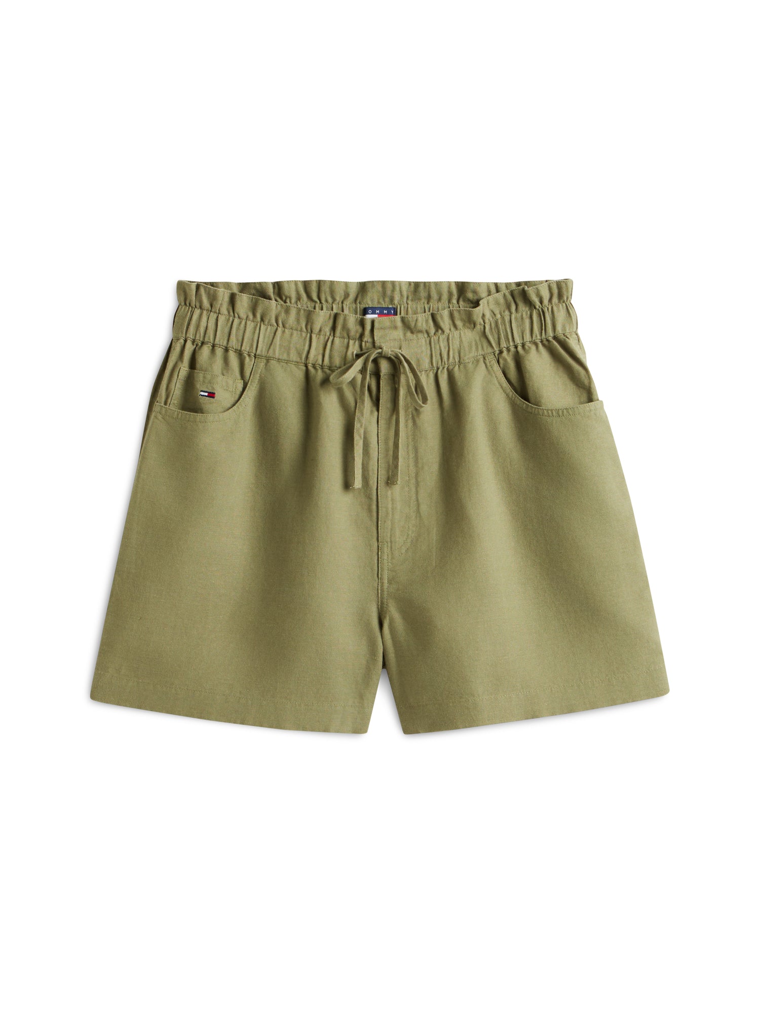 Linen Blend Five-Pocket Shorts