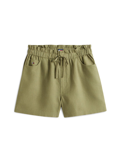 Linen Blend Five-Pocket Shorts