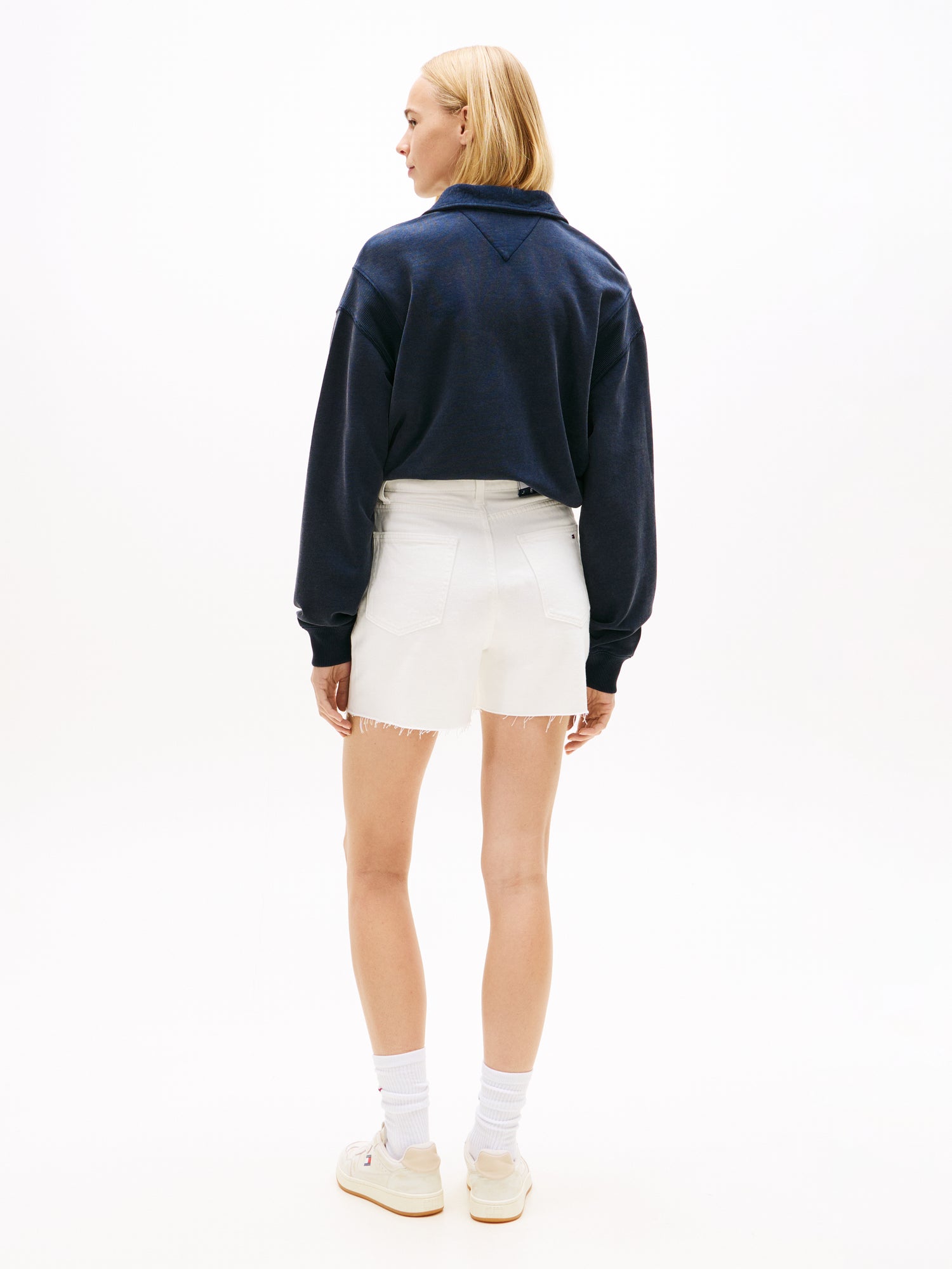 Denim Straight Leg Mom Shorts