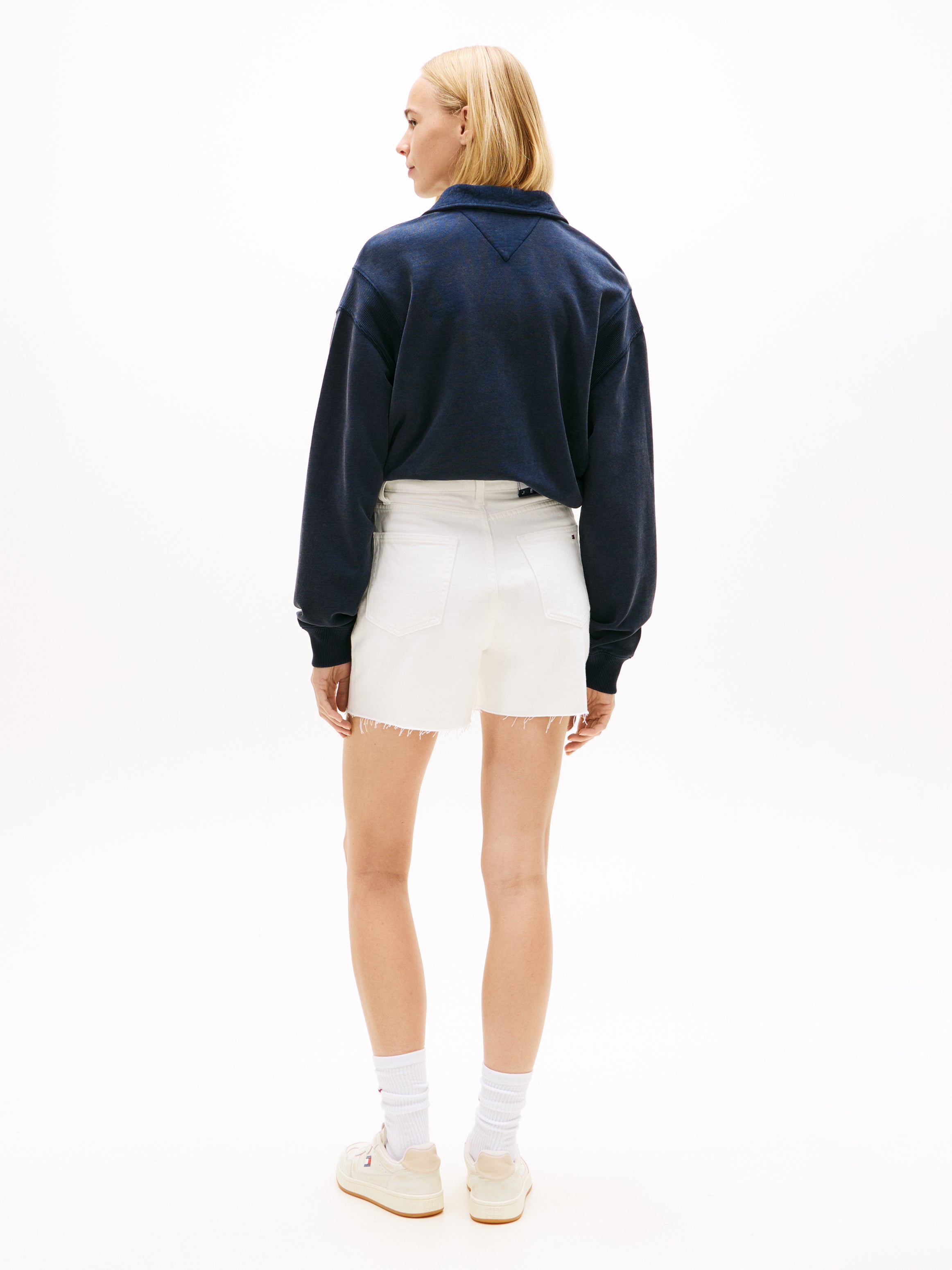 Denim Straight Leg Mom Shorts