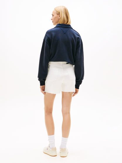 Denim Straight Leg Mom Shorts