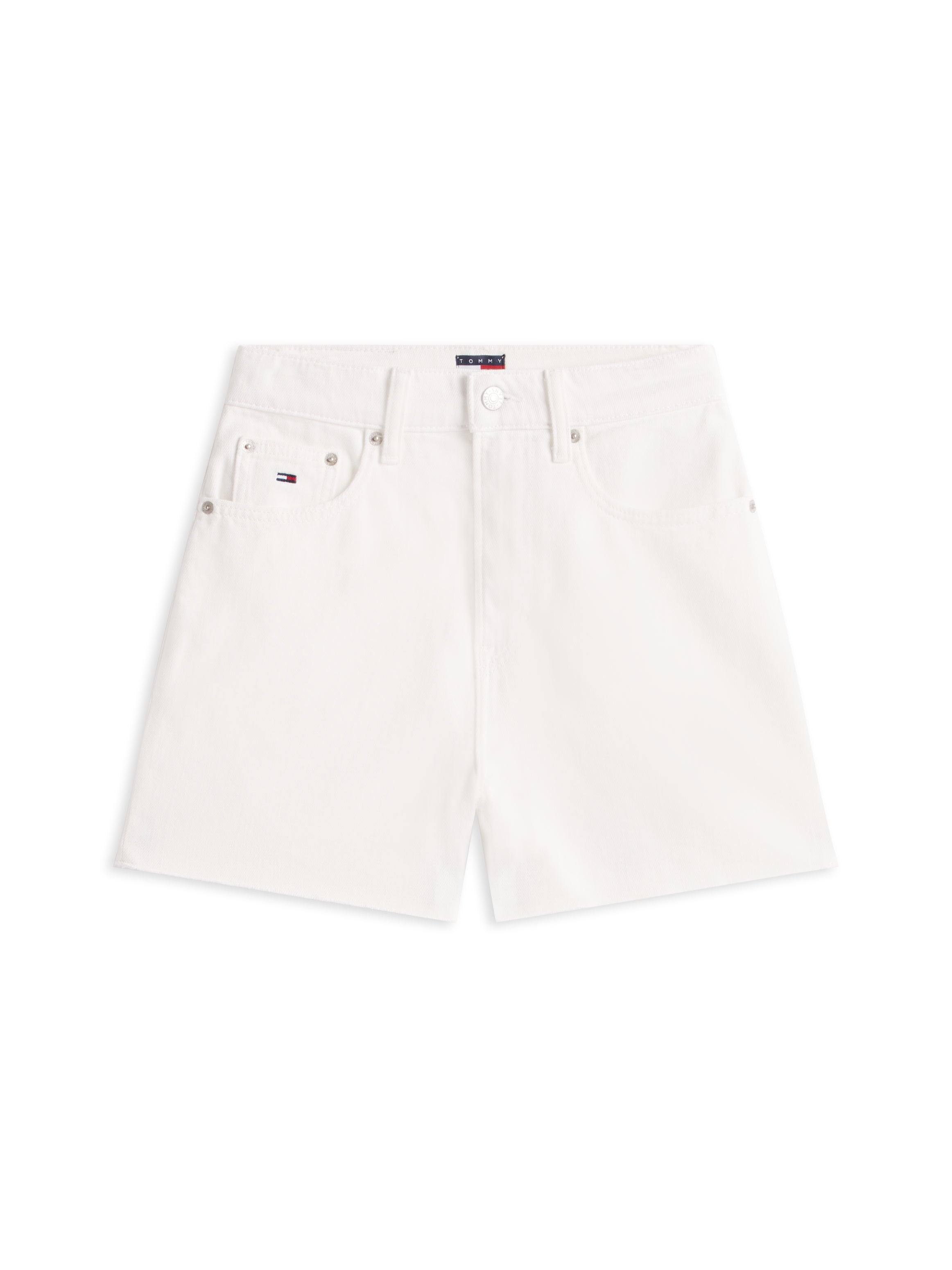 Denim Straight Leg Mom Shorts