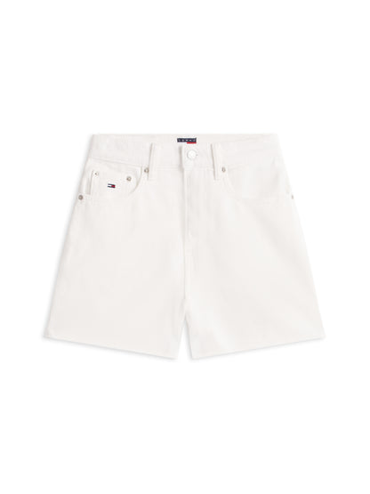 Denim Straight Leg Mom Shorts