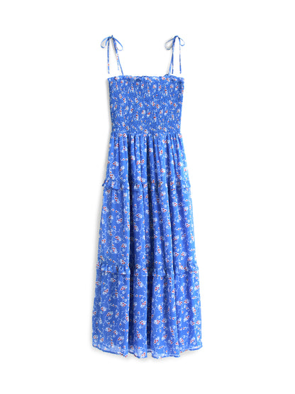 Print Extra Slim Chiffon Maxi Dress