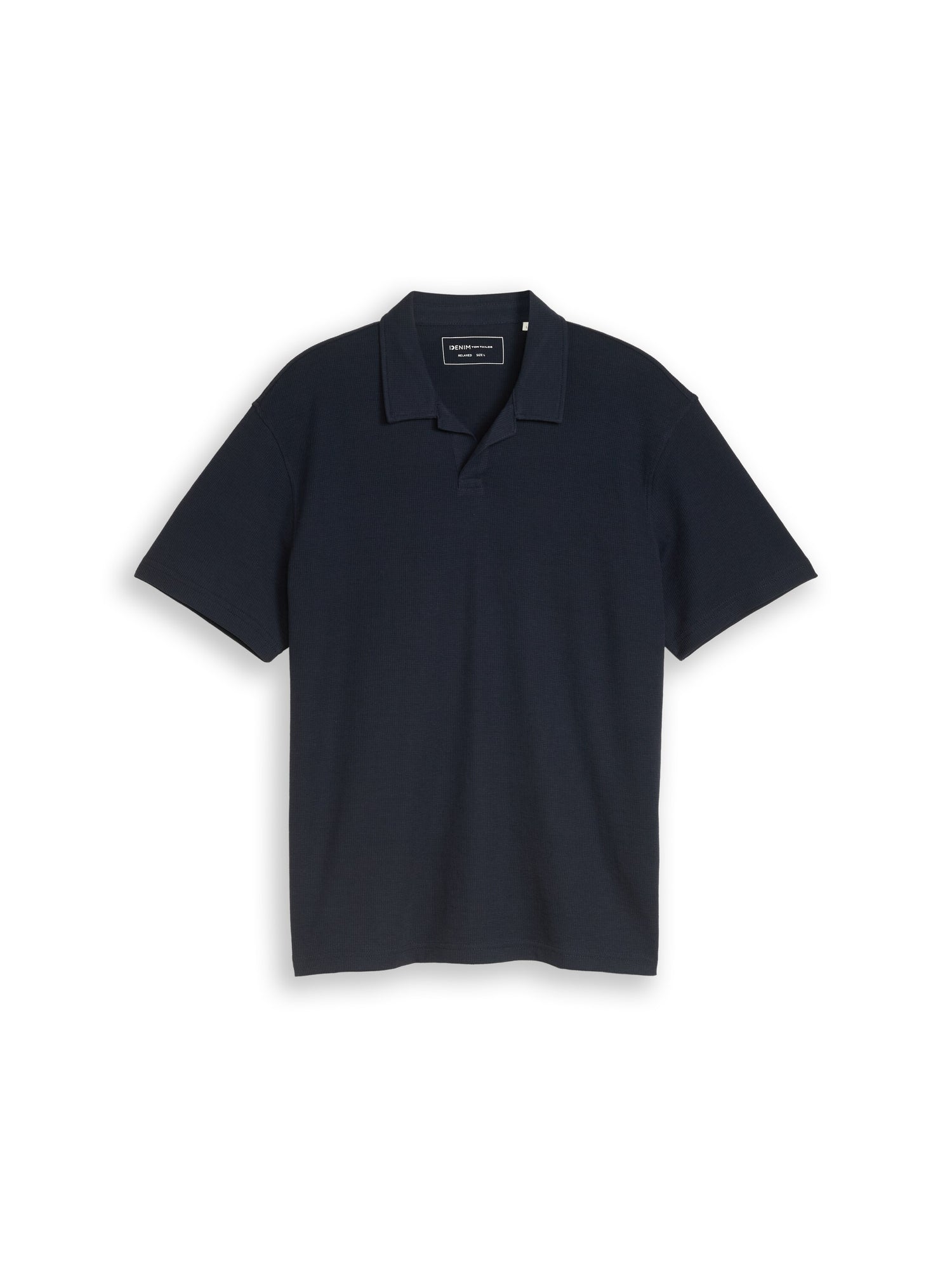 Relaxed Fit Resort Poloshirt mit Waffelstruktur