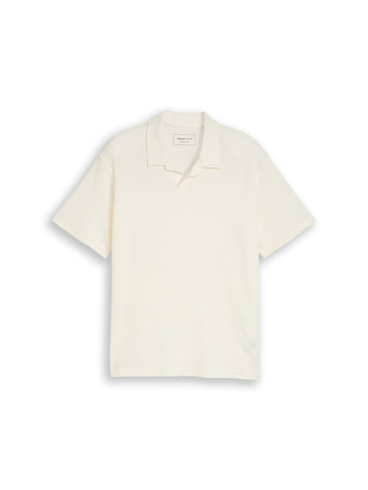 Relaxed Fit Resort Poloshirt mit Waffelstruktur