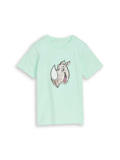T-Shirt mit Wendepailletten