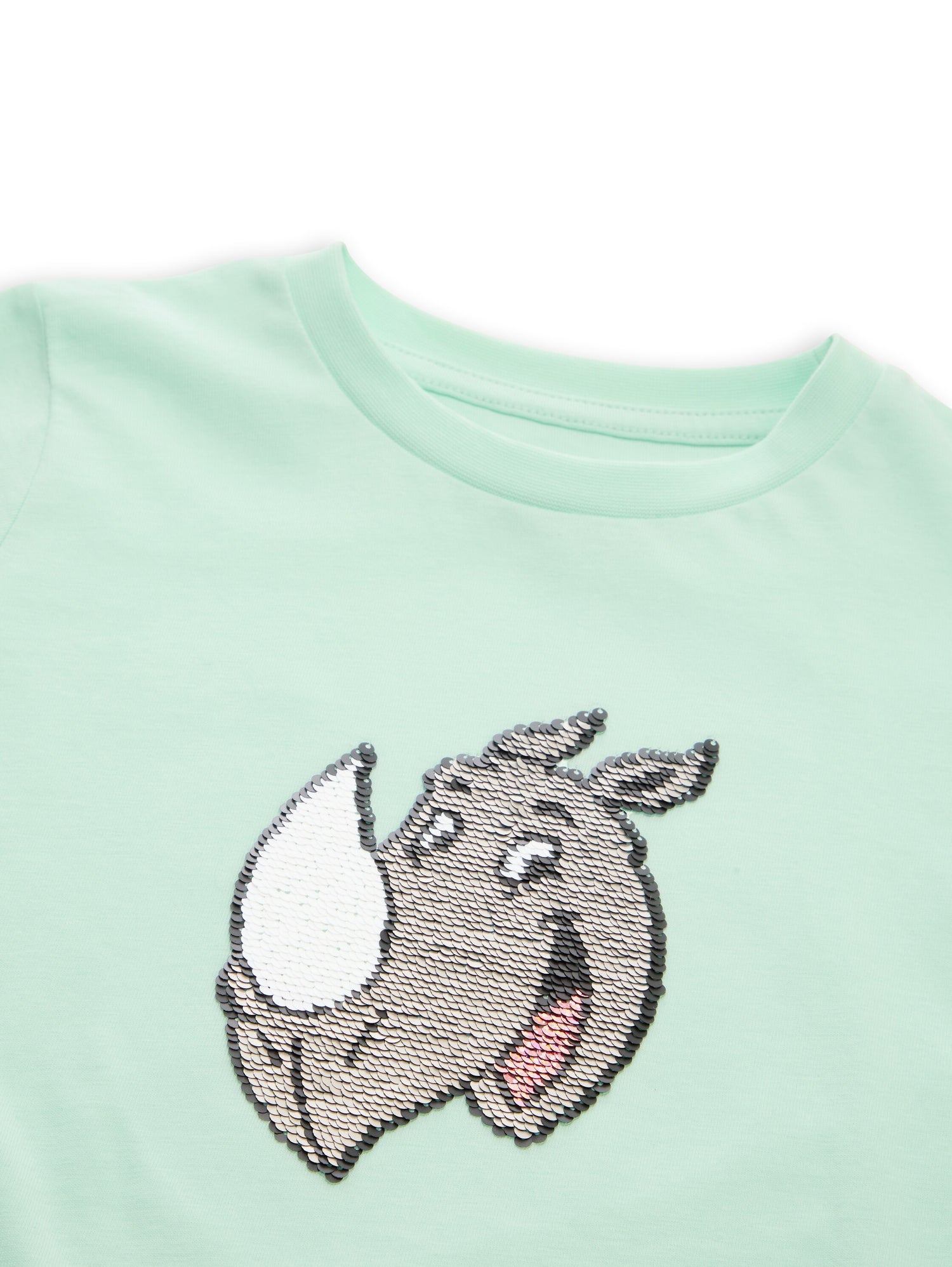 T-Shirt mit Wendepailletten