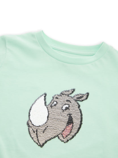 T-Shirt mit Wendepailletten