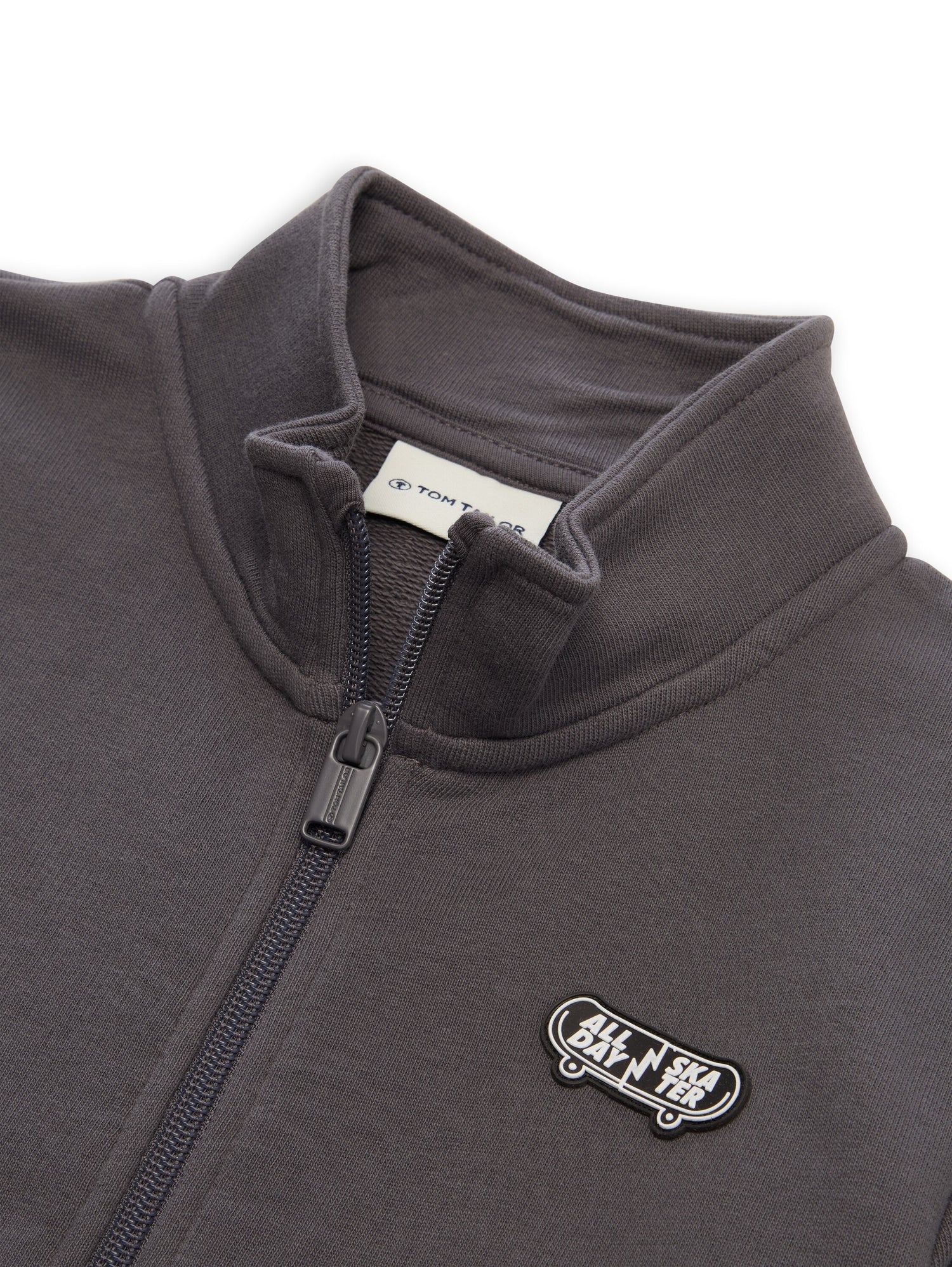 College Sweatjacke mit Stehkragen