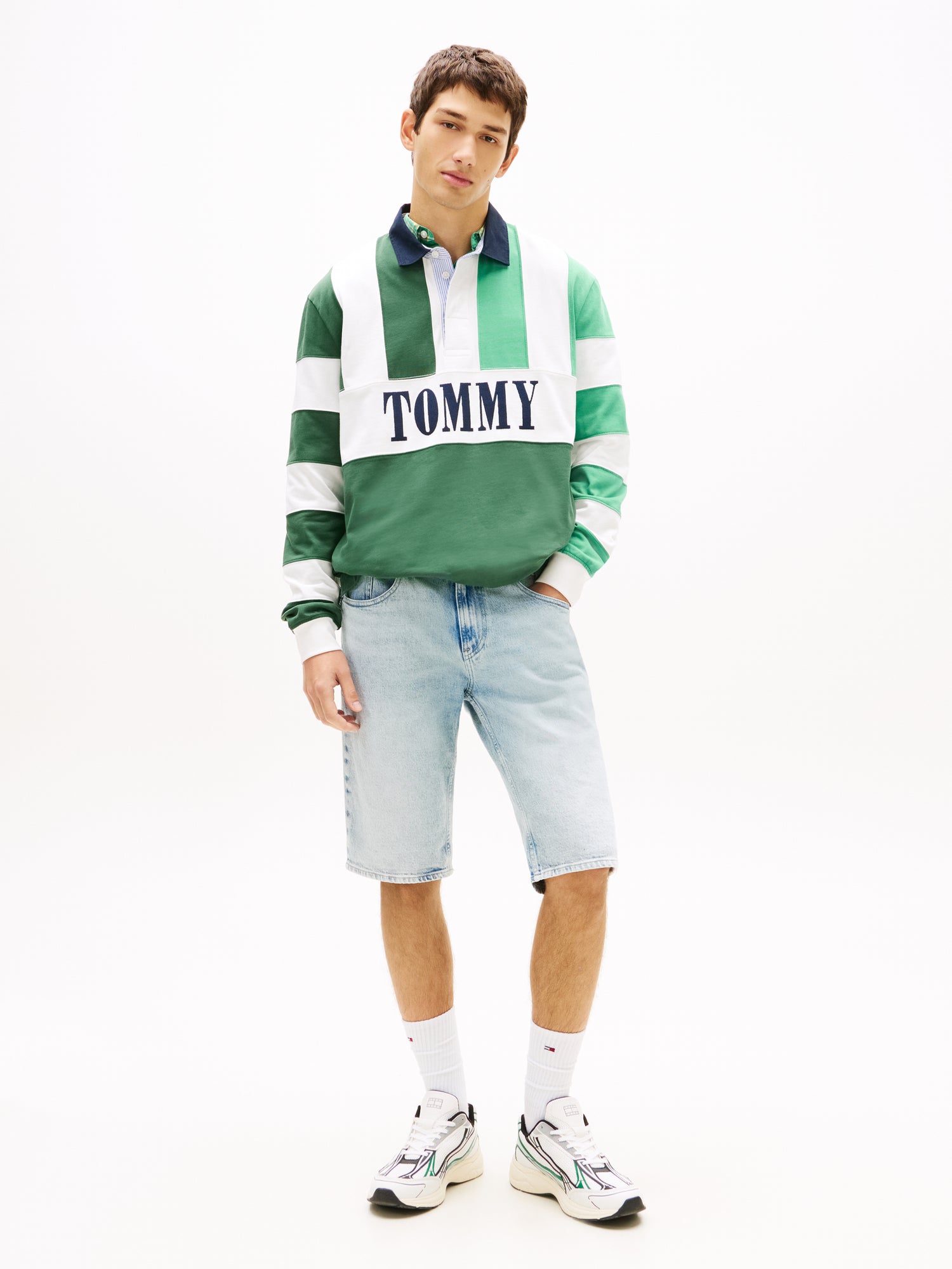 Ronnie Whiskered Five-Pocket Slim Denim Shorts