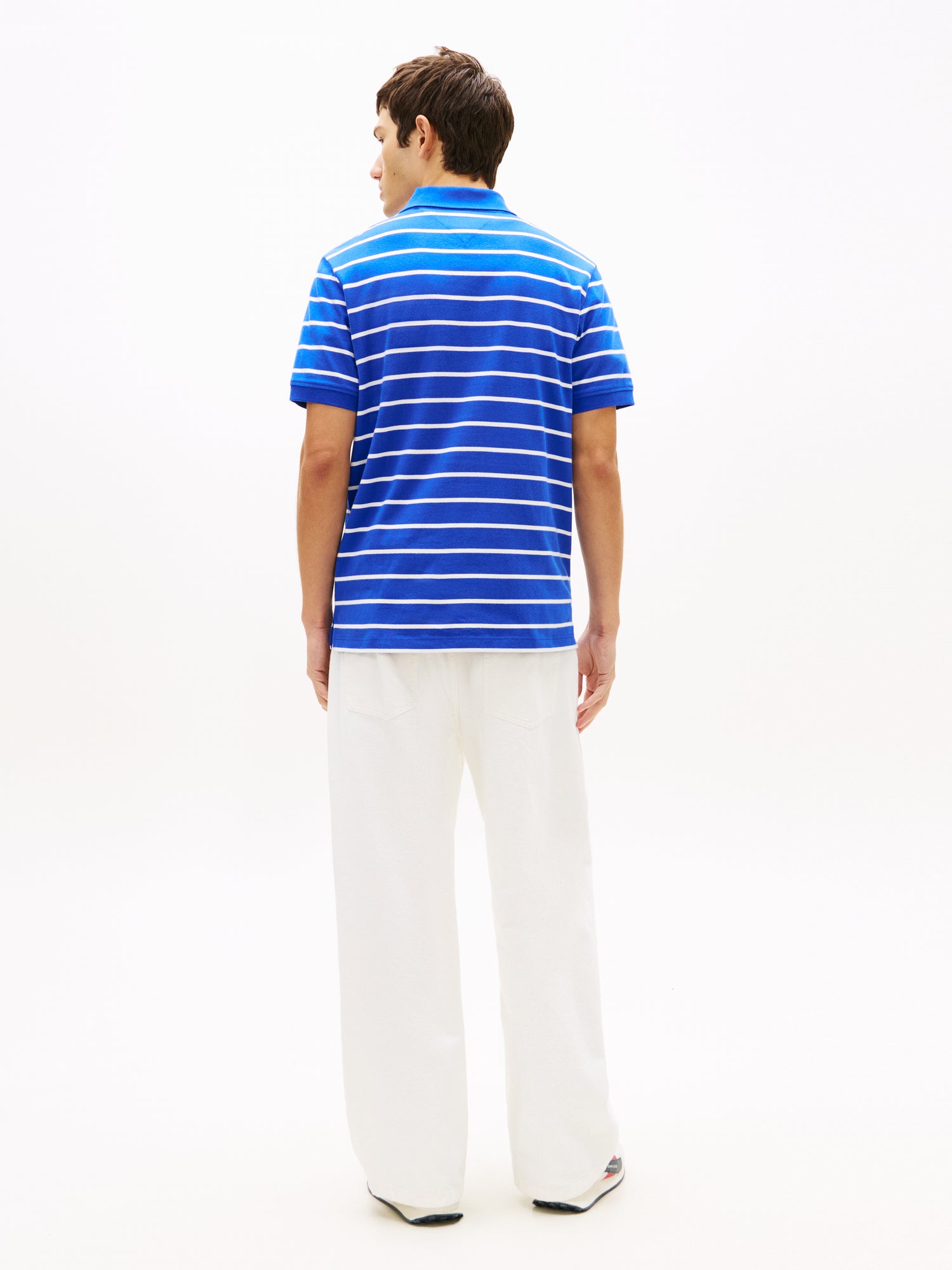 Tommy Flag Regular Fit Stripe Polo Shirt