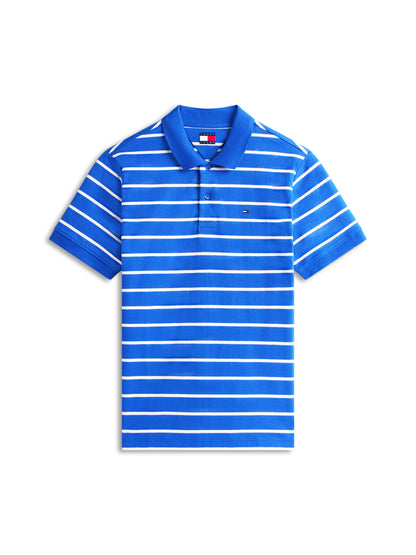 Tommy Flag Regular Fit Stripe Polo Shirt
