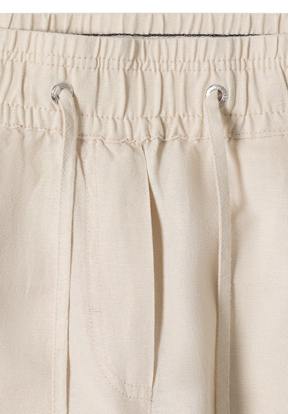 Wide Leg Hose im Loose Fit aus Leinenmix