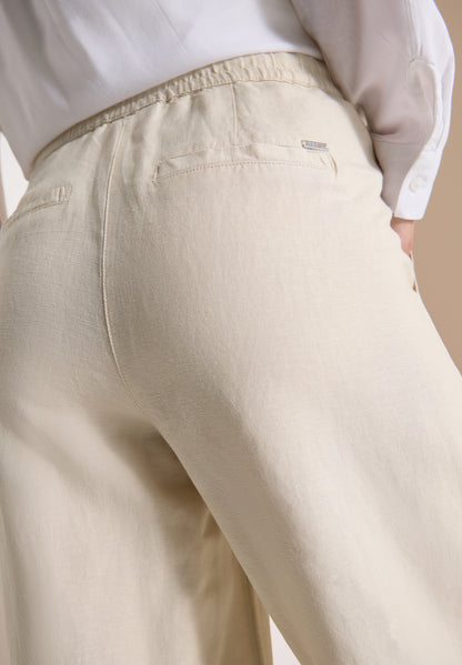 Wide Leg Hose im Loose Fit aus Leinenmix