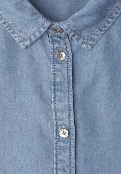 3/4-Arm Hemdbluse im Denim-Look