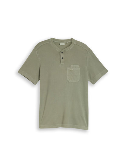 Henley T-Shirt mit Brusttasche