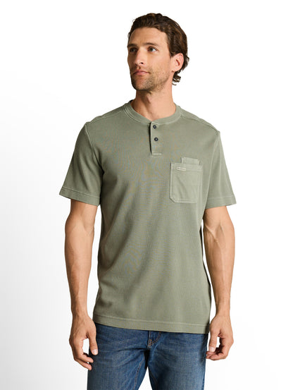 Henley T-Shirt mit Brusttasche
