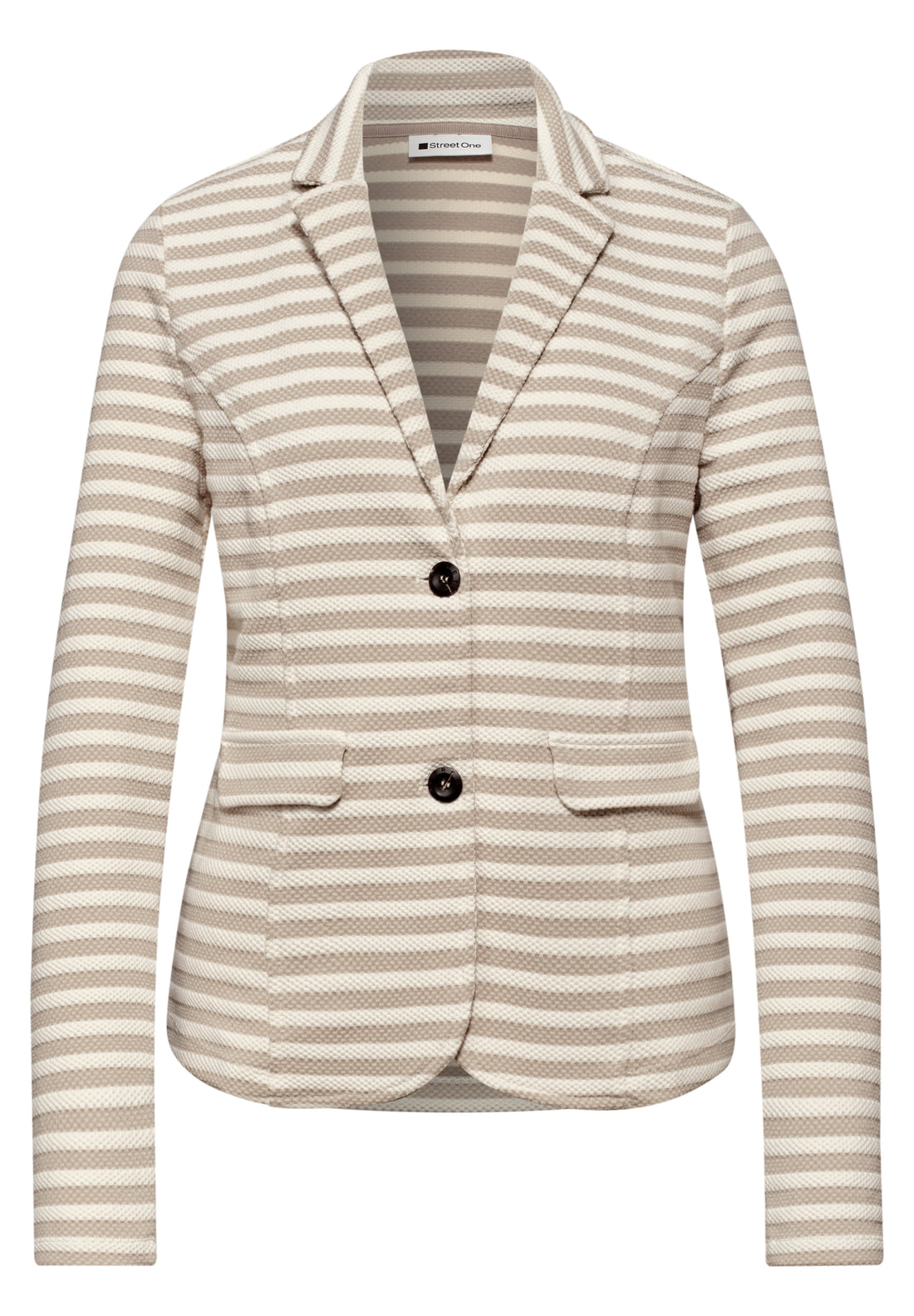 Basic Blazer mit Knöpfen und Streifen