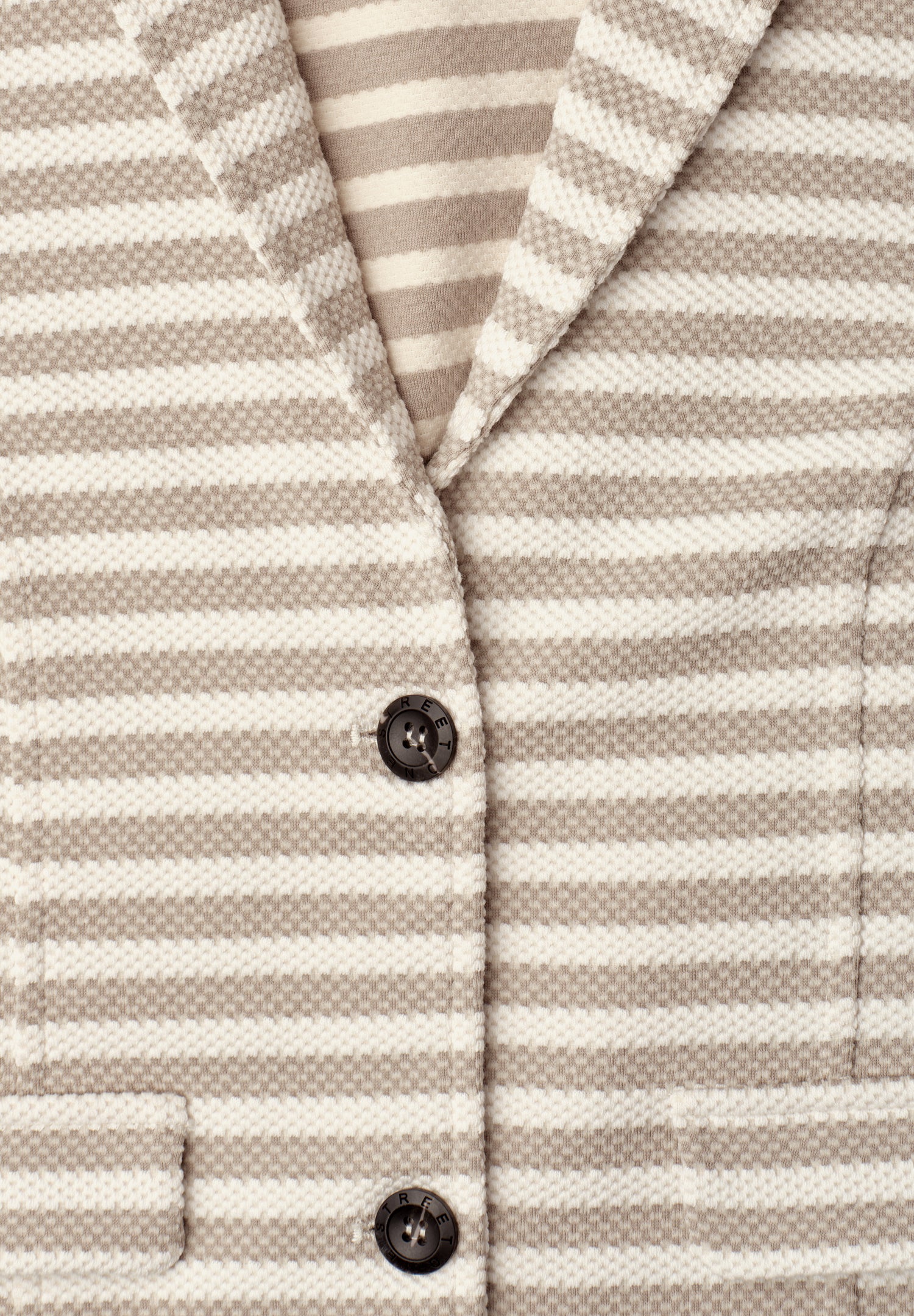 Basic Blazer mit Knöpfen und Streifen