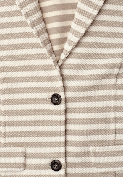 Basic Blazer mit Knöpfen und Streifen