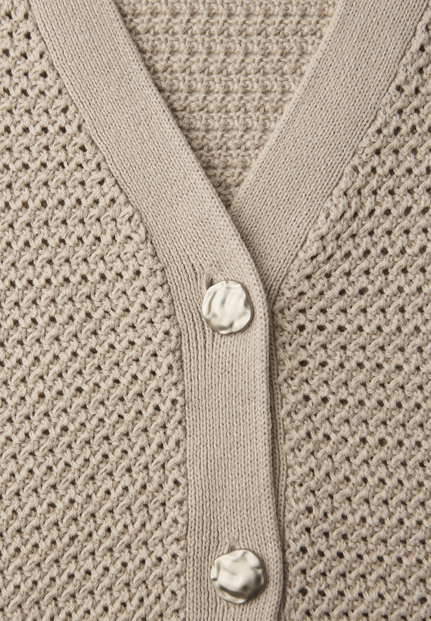 Kurzarm Cardigan mit V-Neck und Struktur