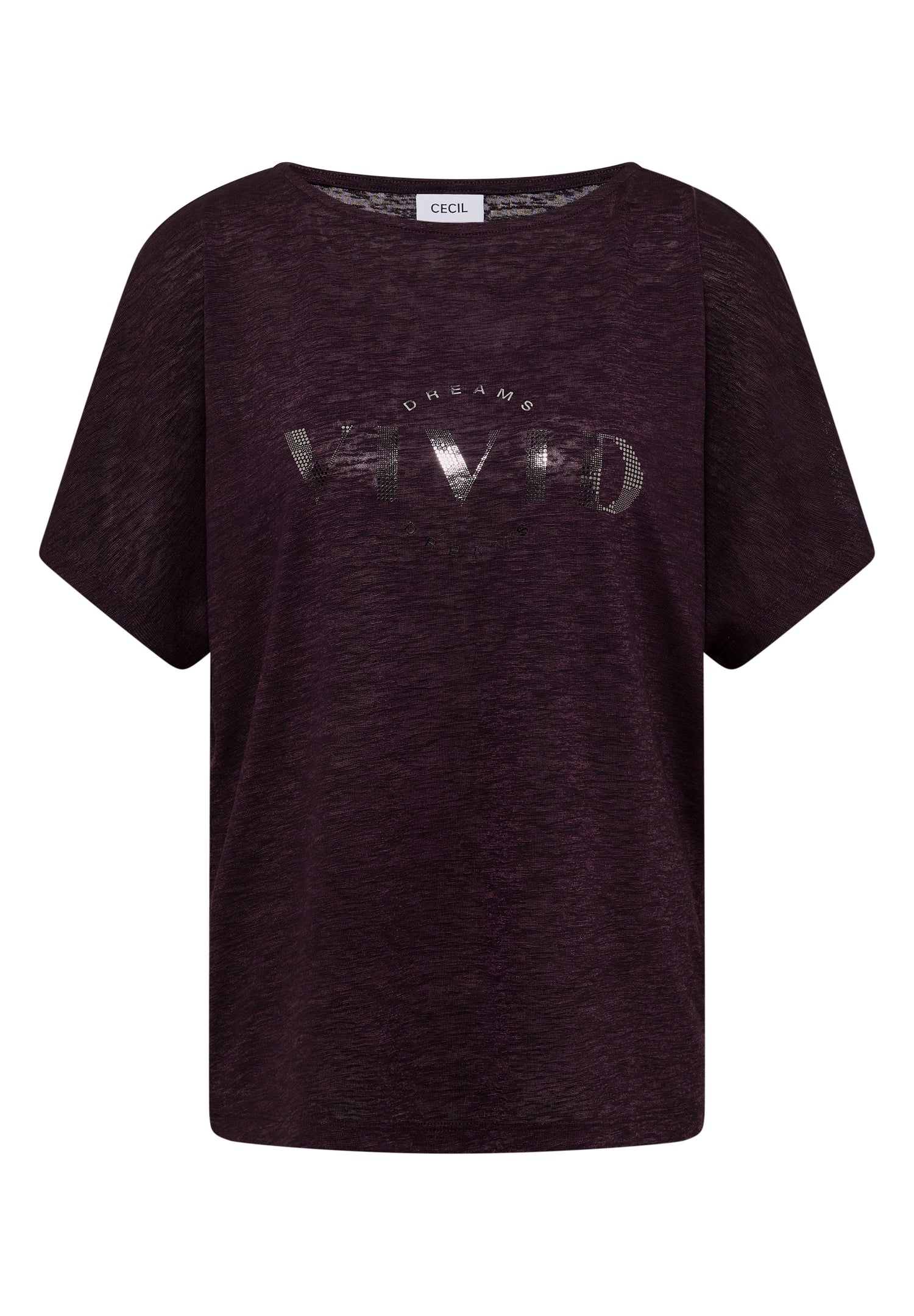 Dropped Shoulder Shirt in Leinen-Optik
