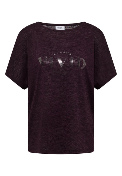 Dropped Shoulder Shirt in Leinen-Optik