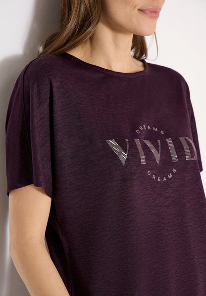 Dropped Shoulder Shirt in Leinen-Optik