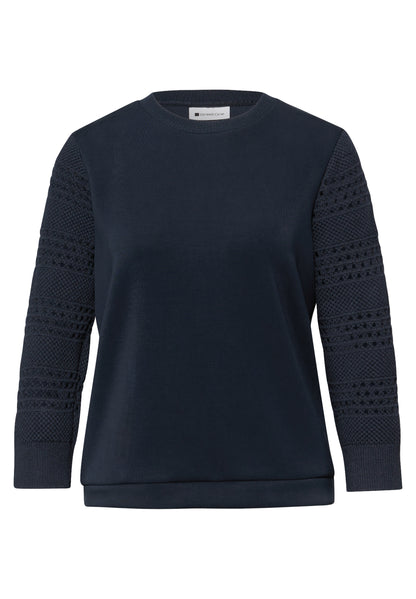 Shirt mit Lochmuster-Ärmeln