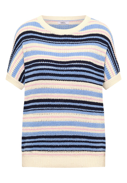 Kurzarm Pullover aus Bändchengarn