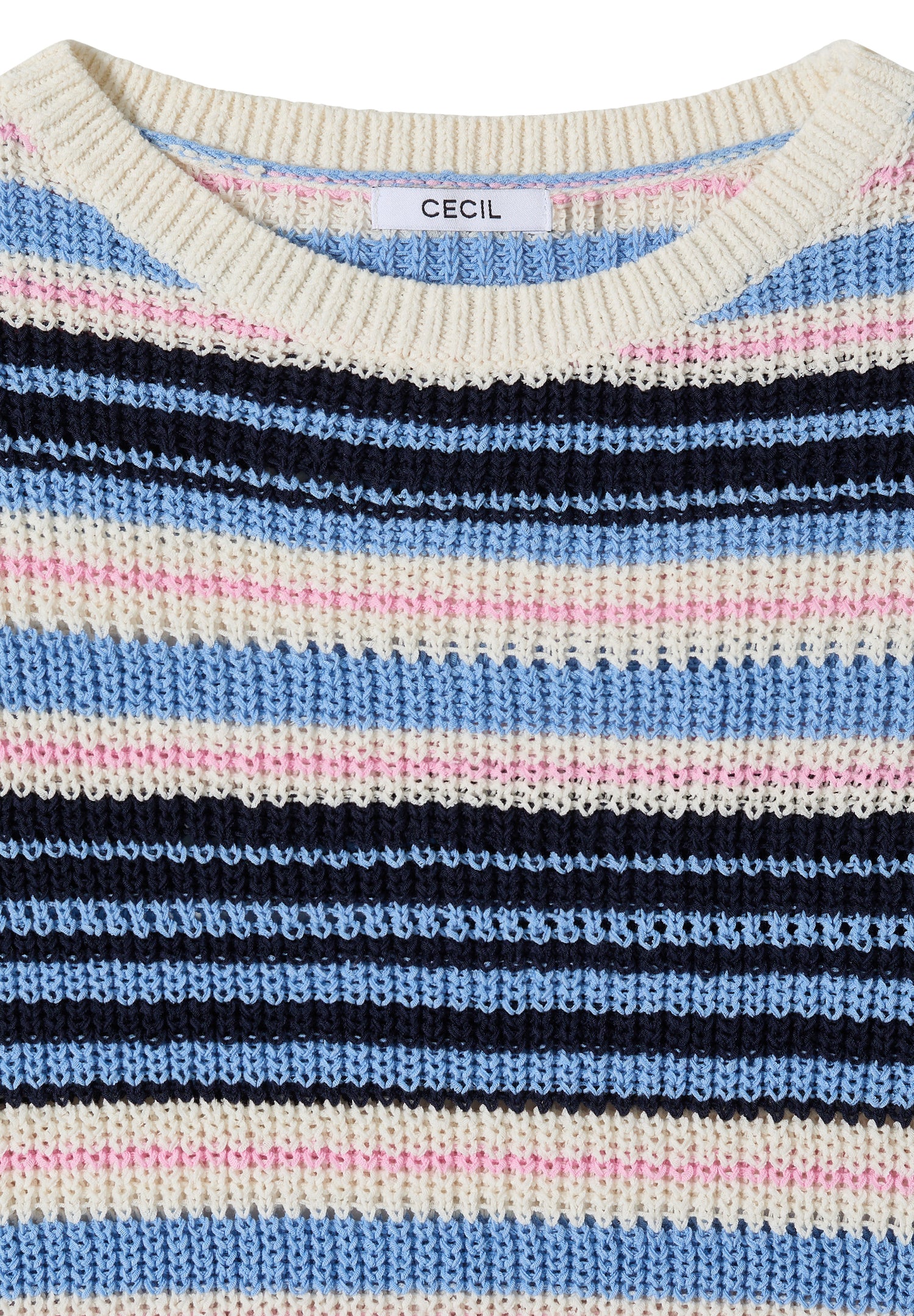 Kurzarm Pullover aus Bändchengarn