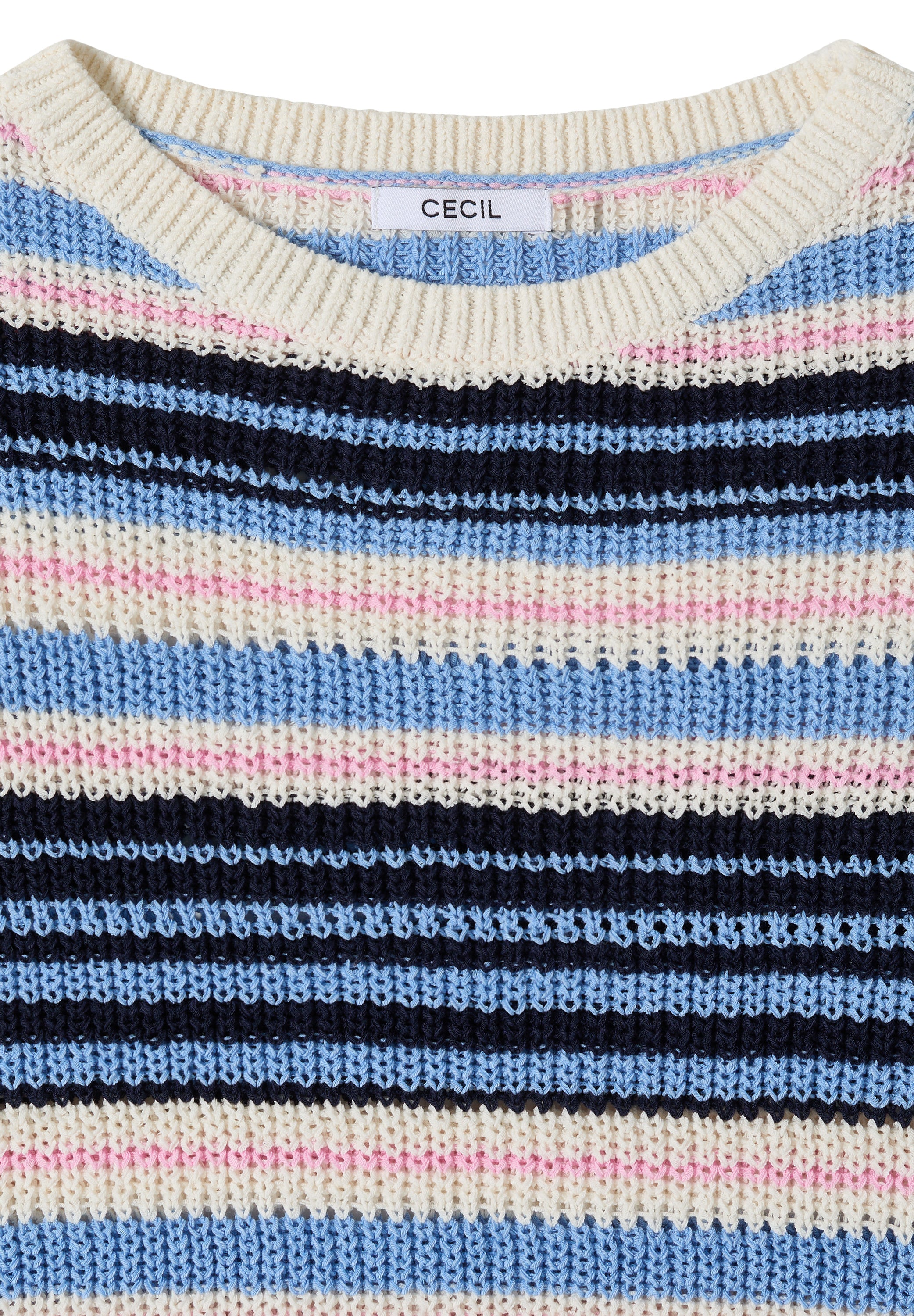 Kurzarm Pullover aus Bändchengarn