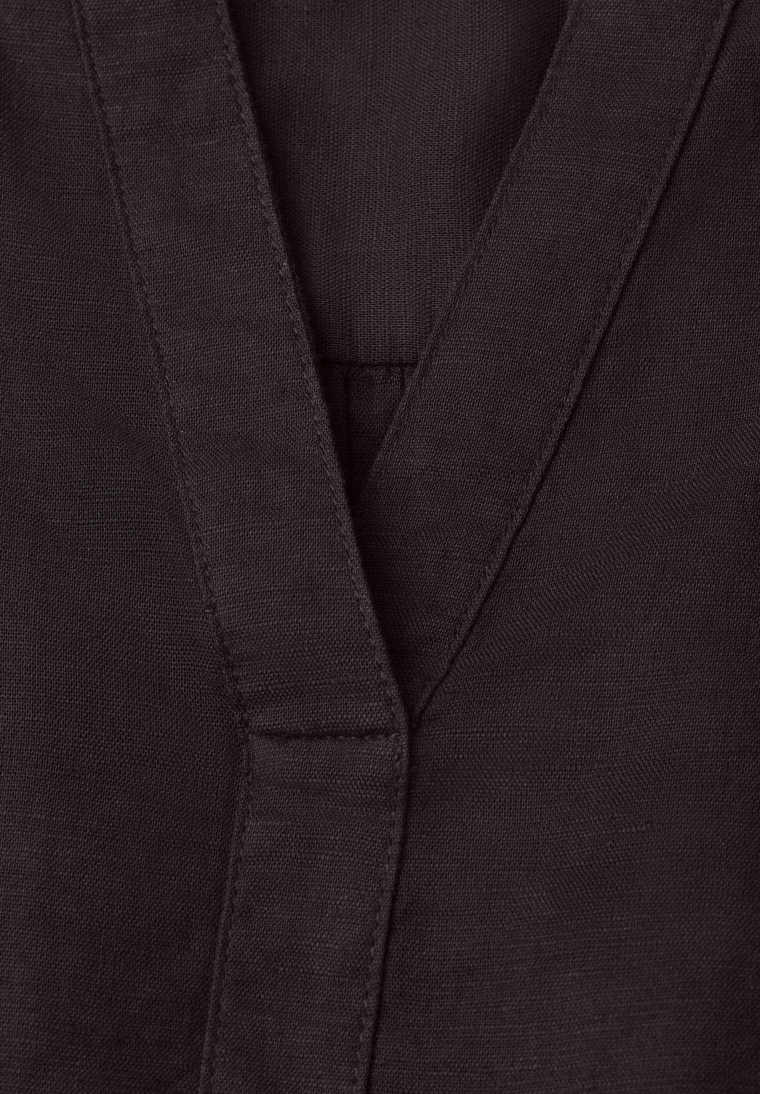 Bluse mit Split Neck aus Leinenmix
