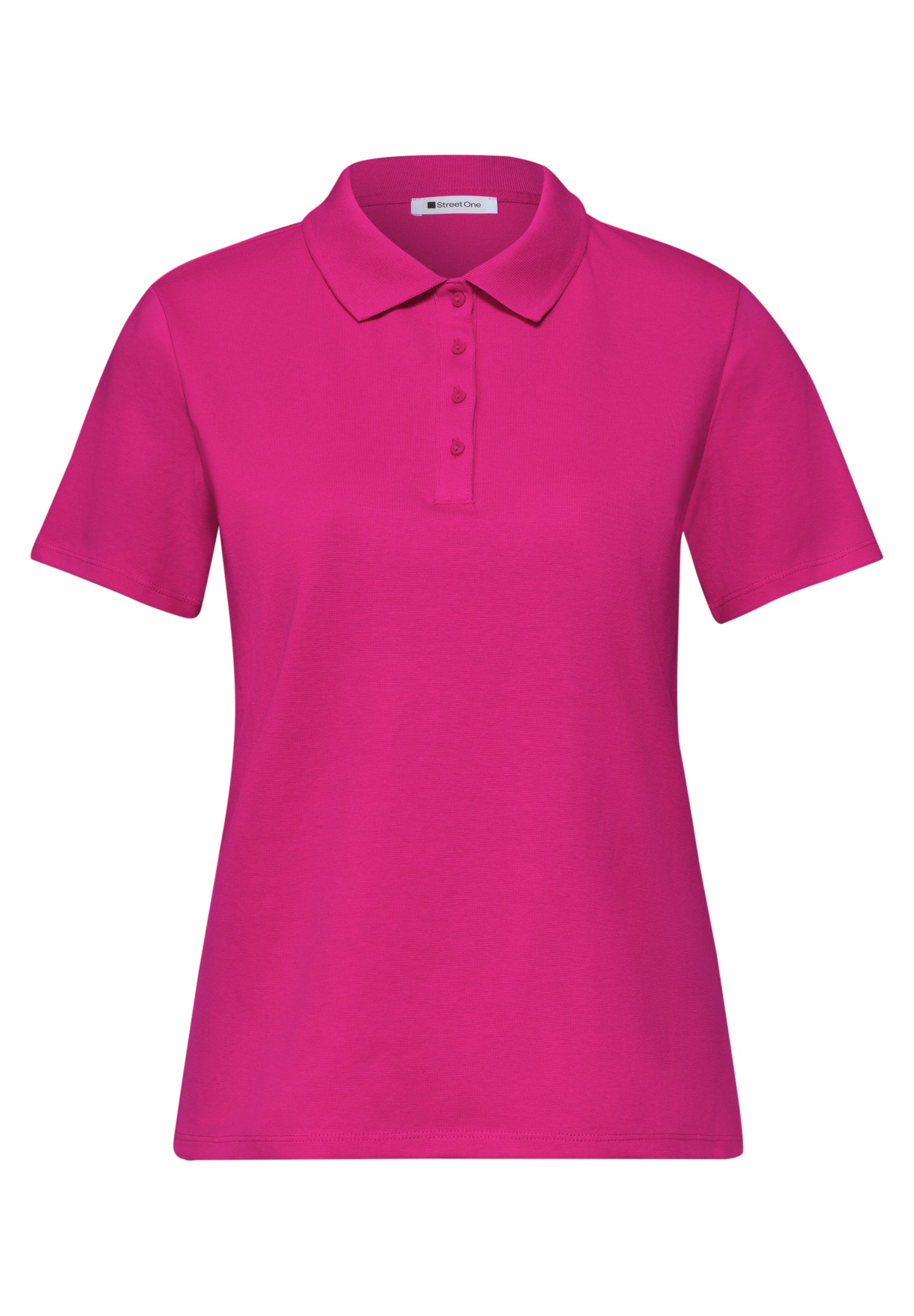Kurzarm Poloshirt in Rippstruktur