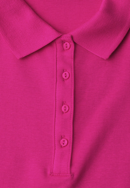 Kurzarm Poloshirt in Rippstruktur