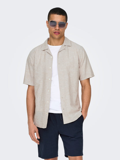ONSCAIDEN SS SOLID RESORT LINEN NOOS