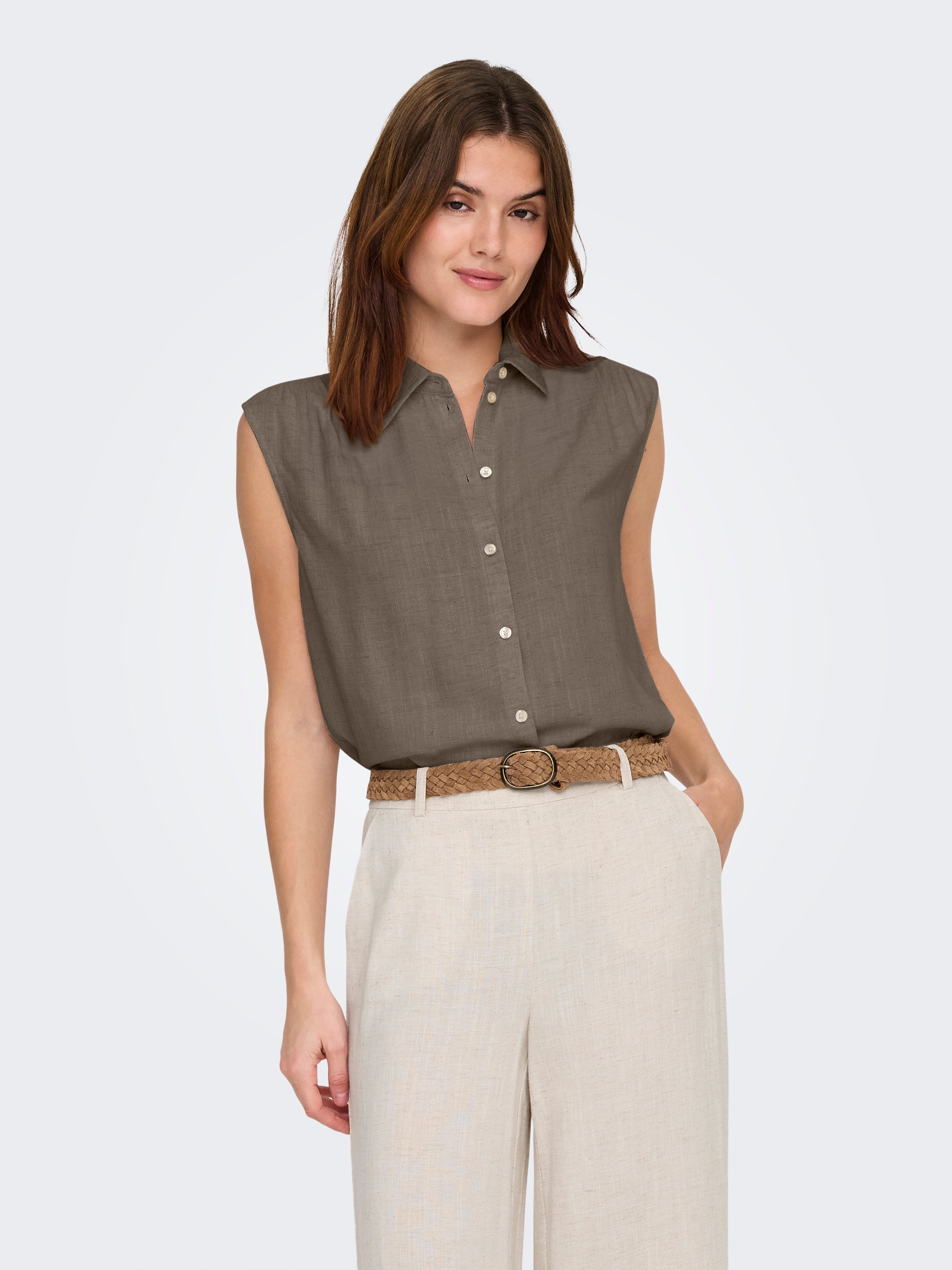 ONLSIESTA S/L LINEN BL SHIRT PNT NOOS