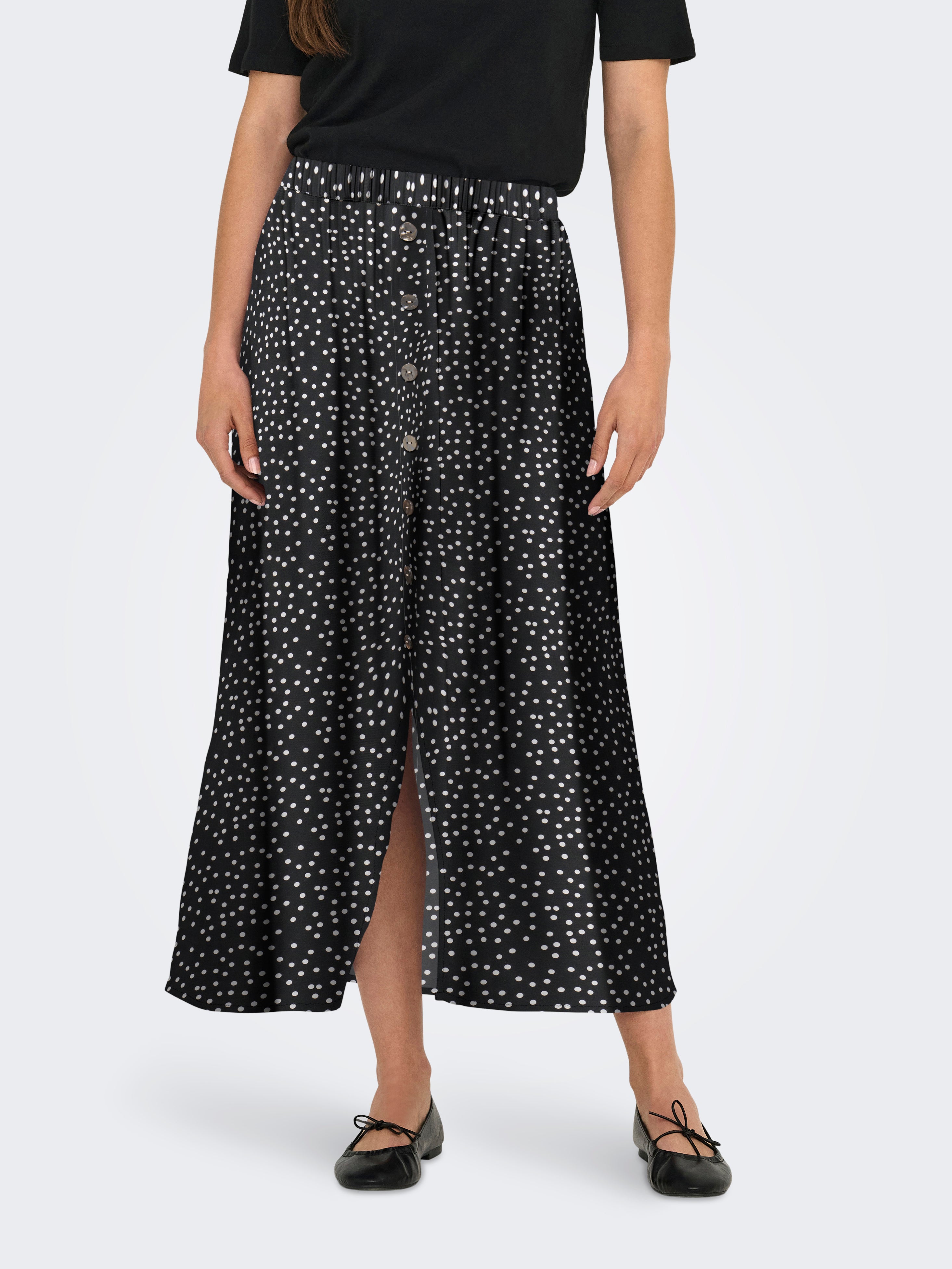 ONLNOVA LIFE VIS BUTTON SKIRT WVN