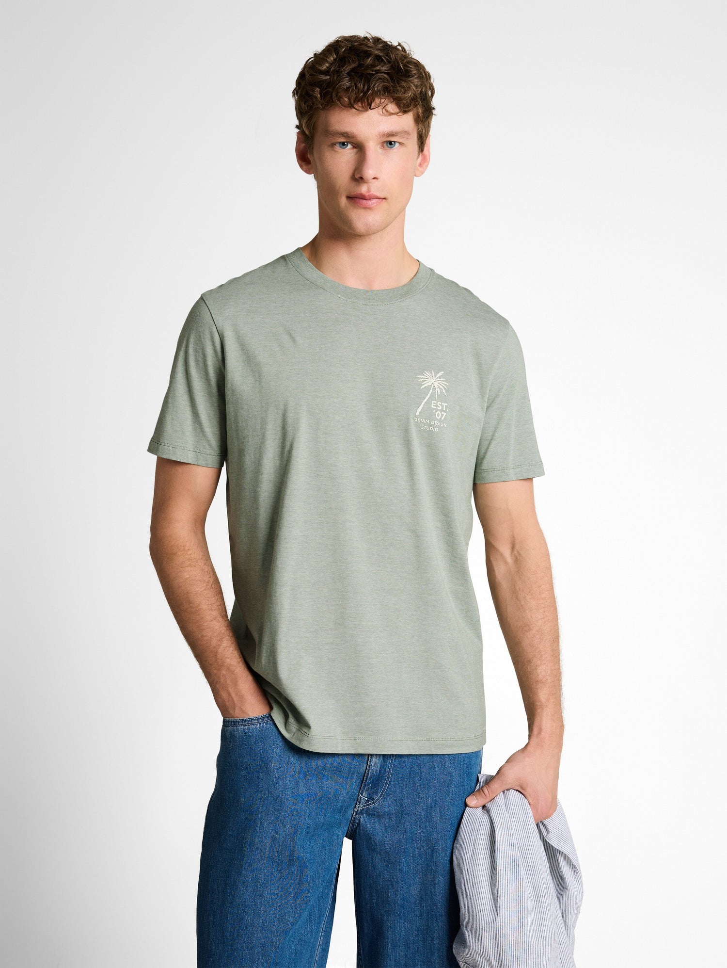 T-Shirt mit Palmenprint