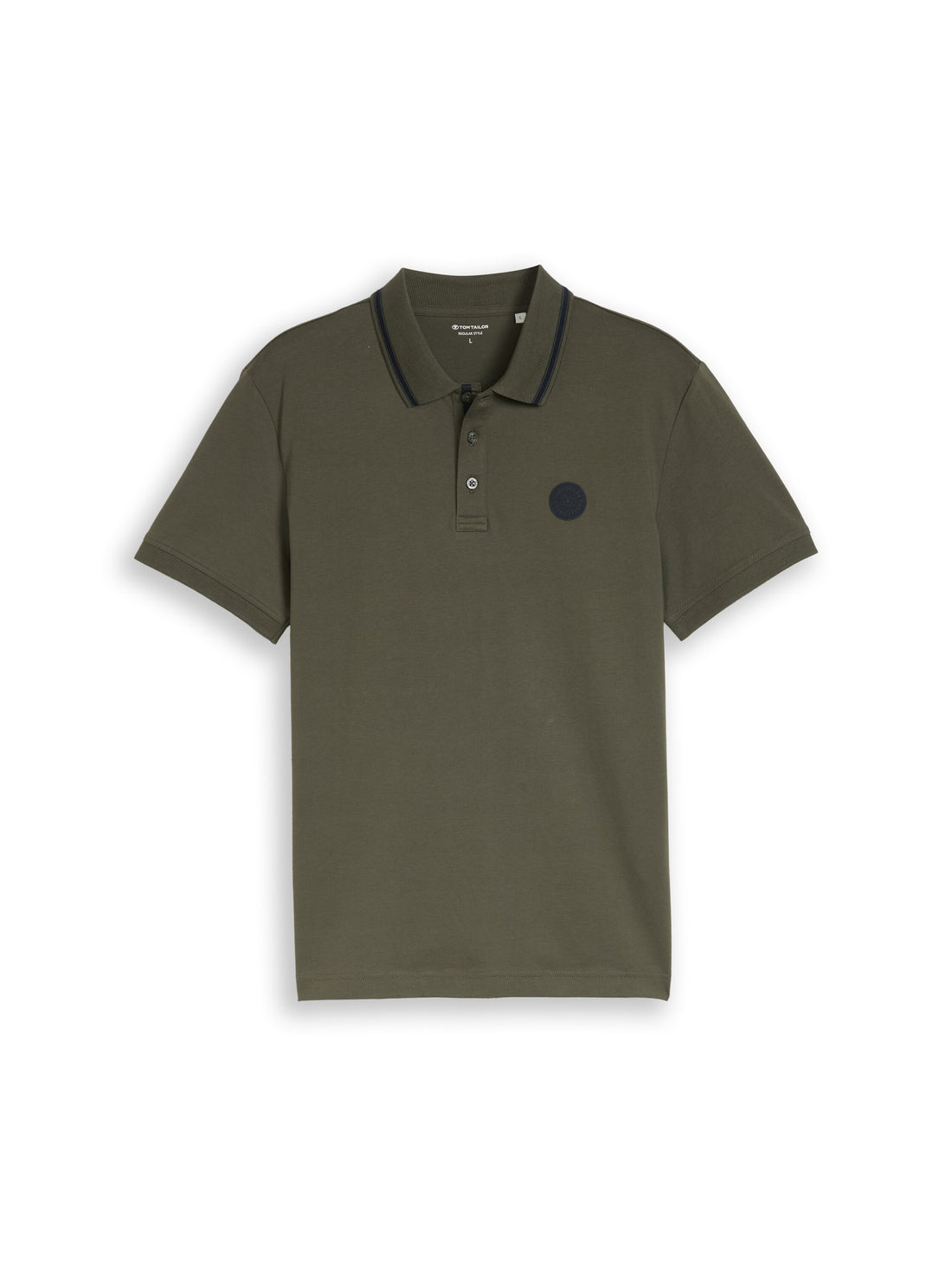 Jersey Poloshirt mit Logo-Badge