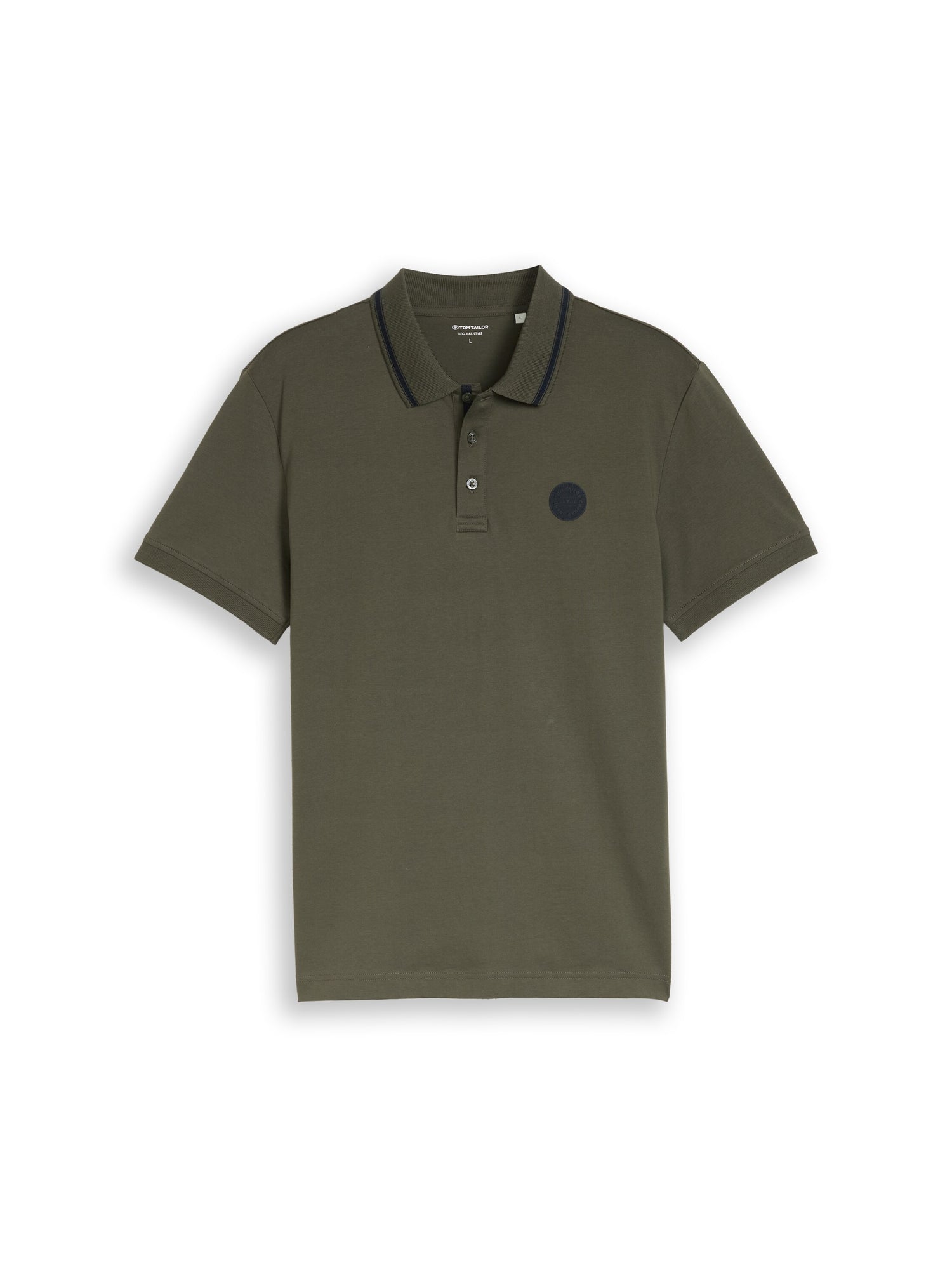 Jersey Poloshirt mit Logo-Badge