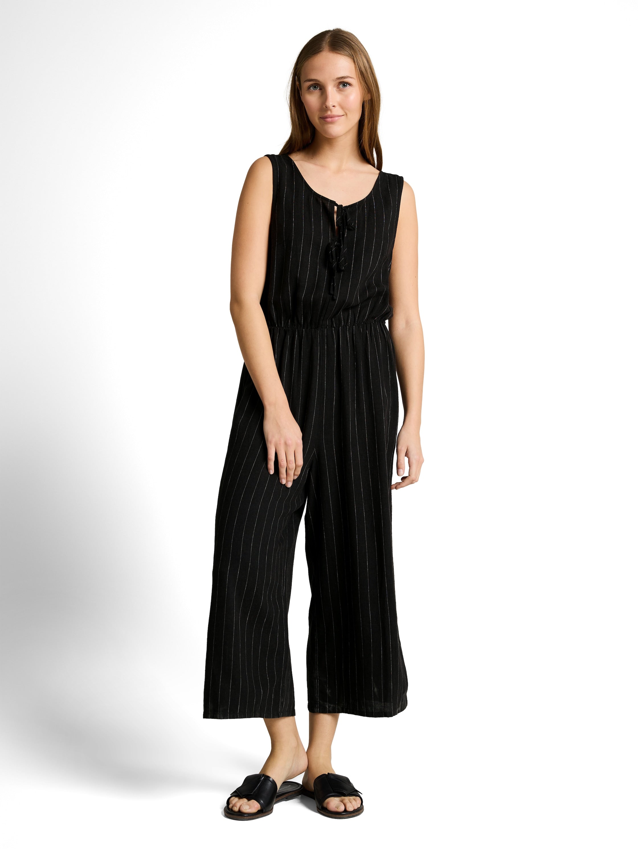 Jumpsuit mit Leinenanteil