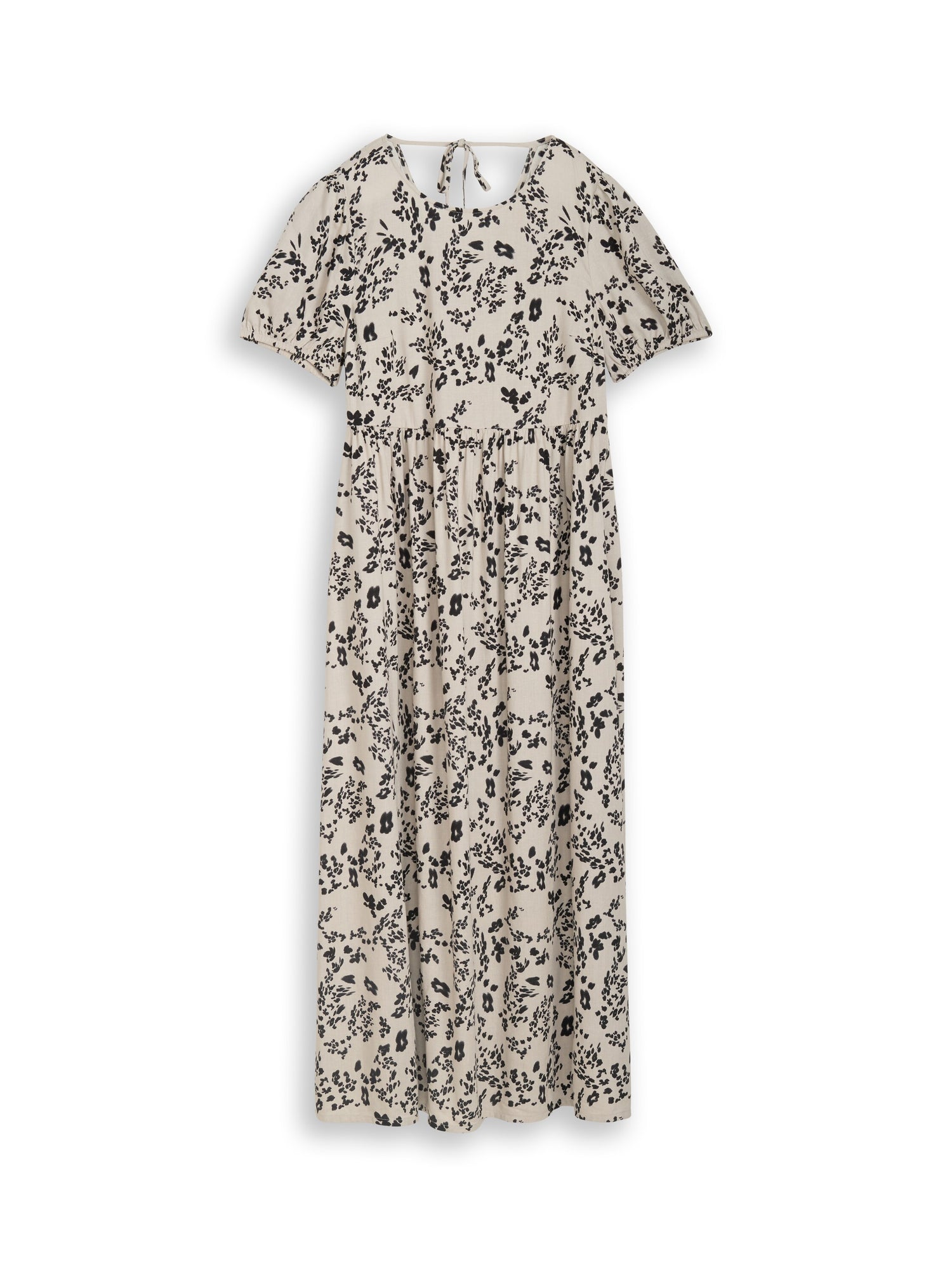 Midi-Kleid mit Leinenanteil