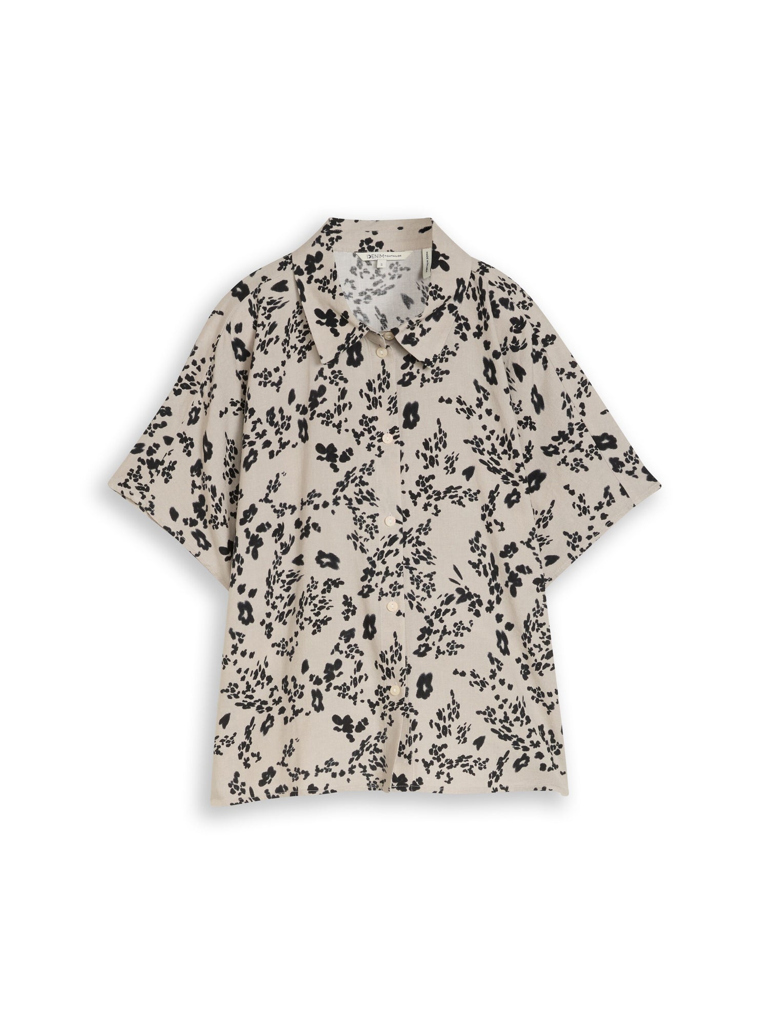 Boxy Fit Bluse mit Leinenanteil
